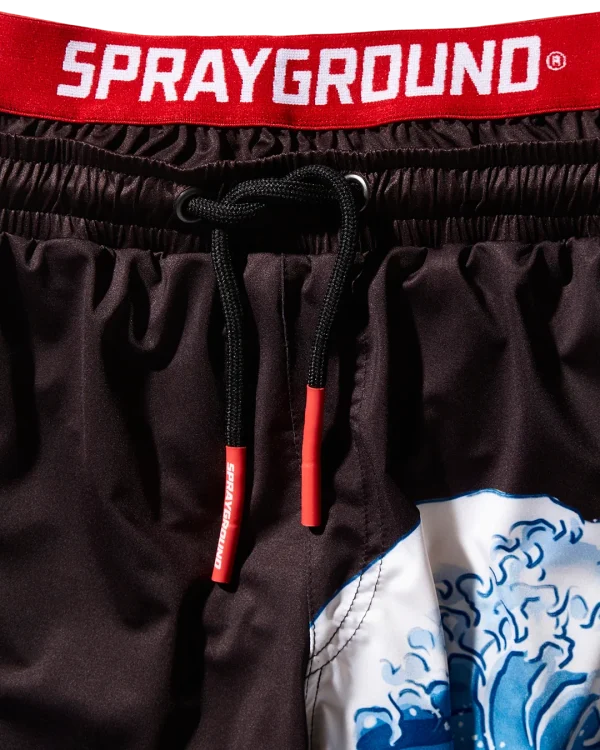 KIDS JAPAN WAVE SWIM TRUNKS (BLACK)