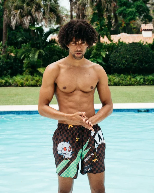 WTF SHARK SHOTO SWIM TRUNKS