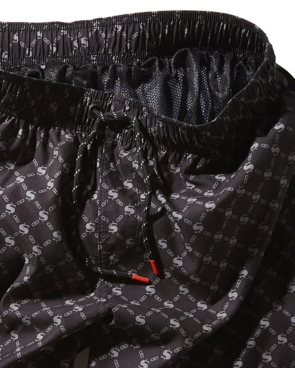 MIDNIGHT MONEY PATTERN SHOTO SWIM TRUNKS