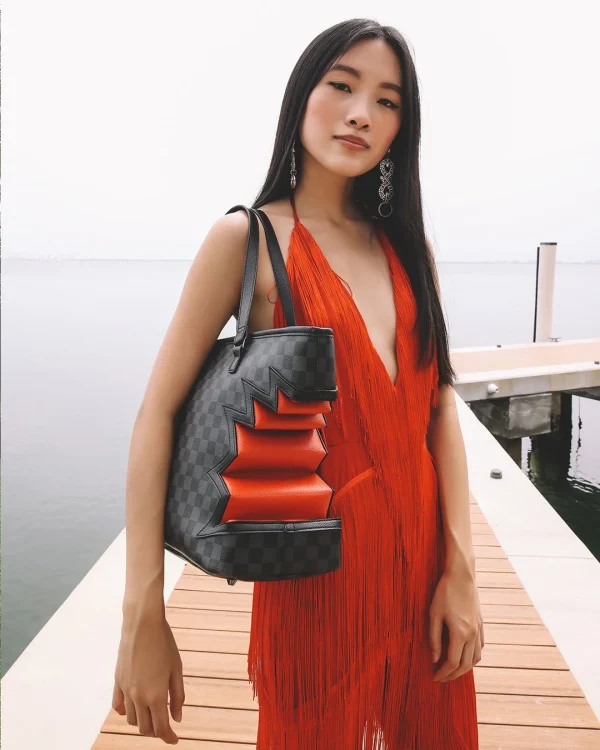 SHARK BITE SHARKS IN PARIS GRAY TOTE