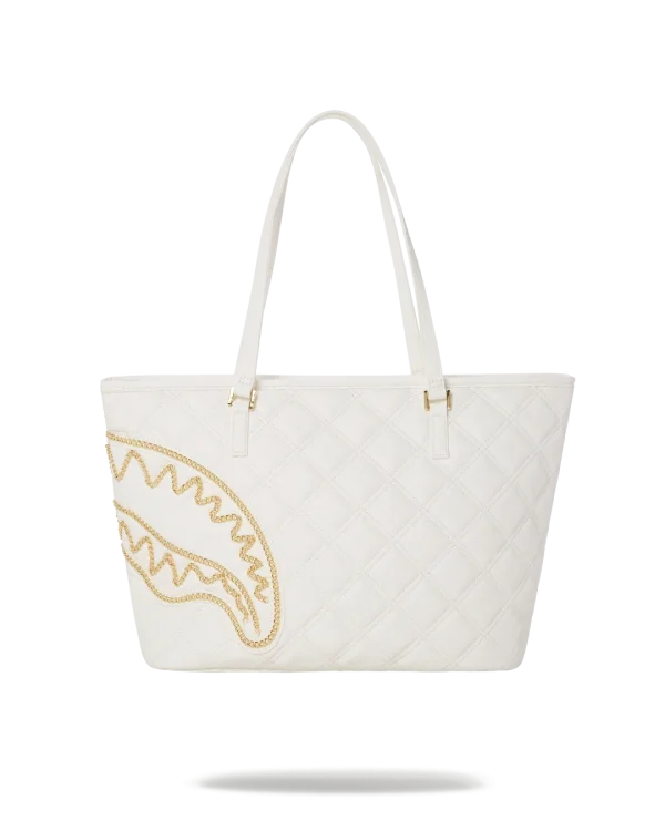 RIVIERA LE BLANC GOLD CHAIN SHARK TOTE