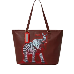 ZEBRA ELEPHANT RON ENGLISH COLLAB TOTE