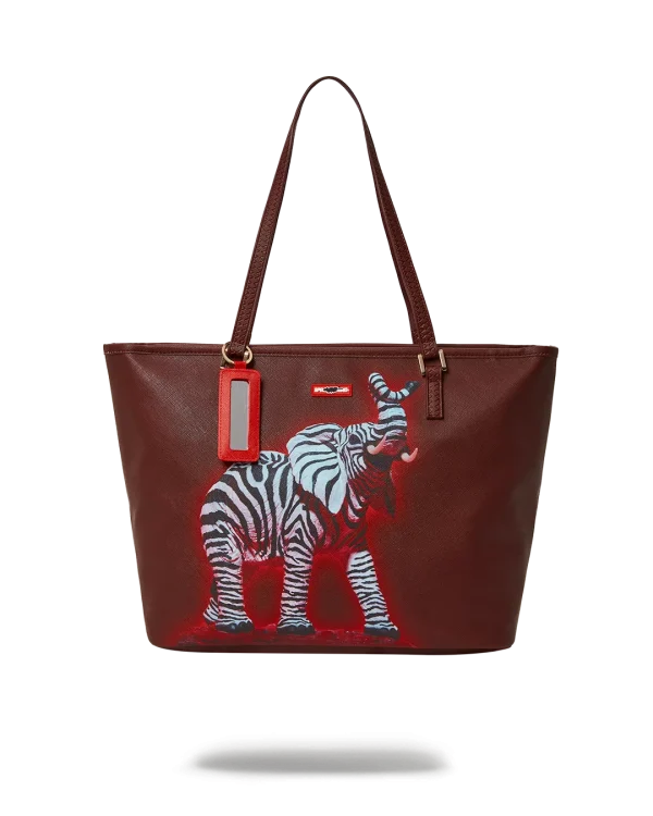 ZEBRA ELEPHANT RON ENGLISH COLLAB TOTE