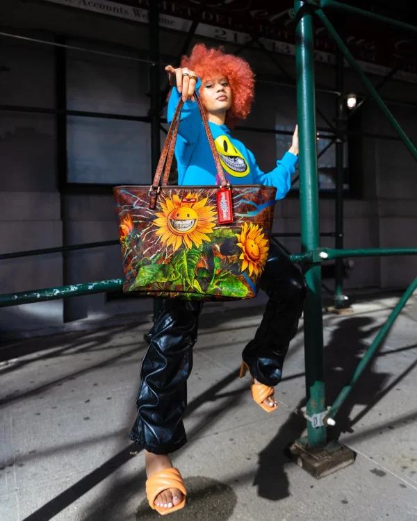 SUNFLOWER GRIN RON ENGLISH COLLAB TOTE