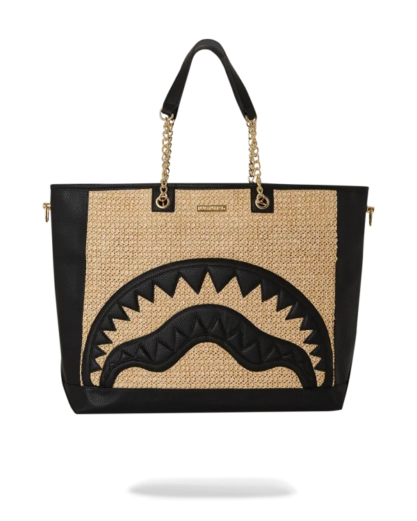 RAFFIA PALM TOTE