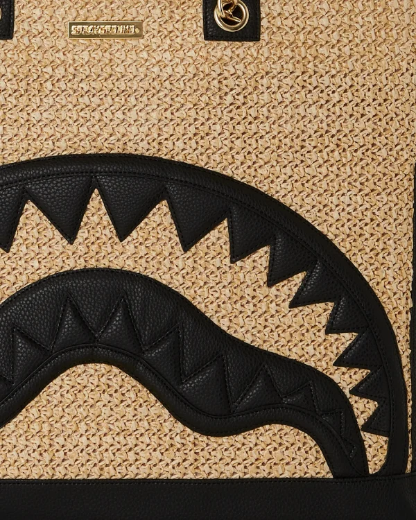 RAFFIA PALM TOTE