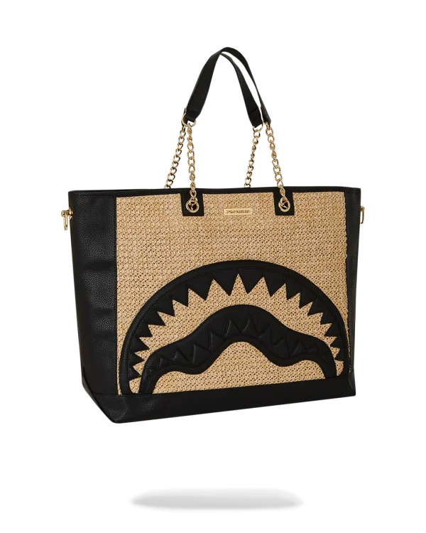RAFFIA PALM TOTE