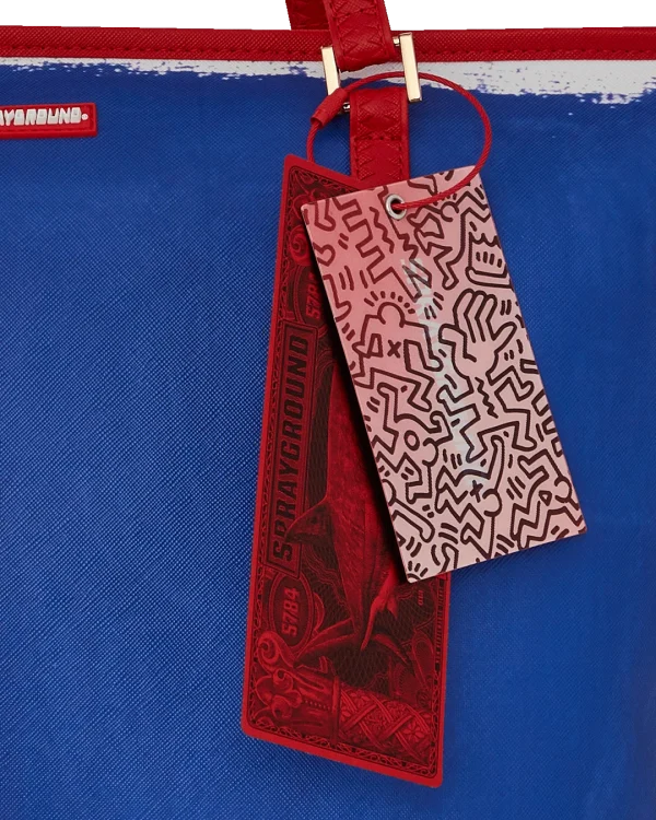 KEITH HARING THE BIG BLUE PURSE ART TOTE