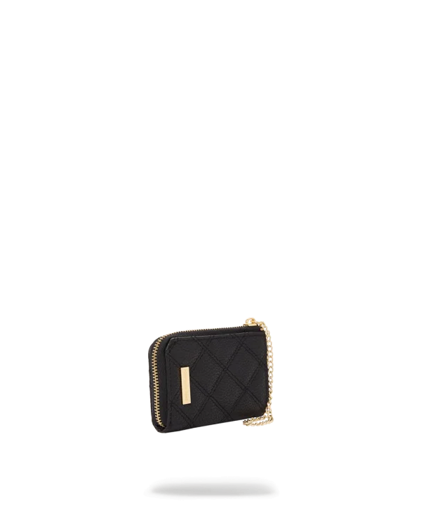 NOIR QUILT GOLD CHAIN SHARK WALLET