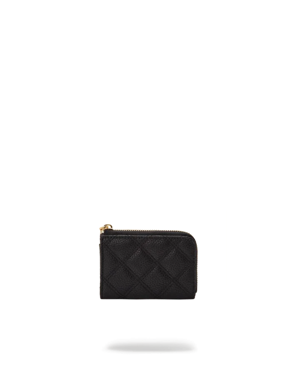 NOIR QUILT GOLD CHAIN SHARK WALLET