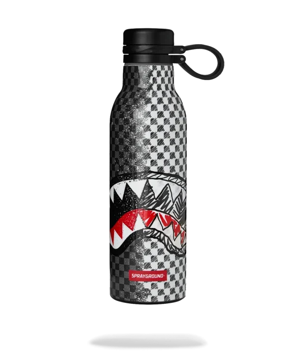 DOODLE CHECK SPLIT WATER BOTTLE