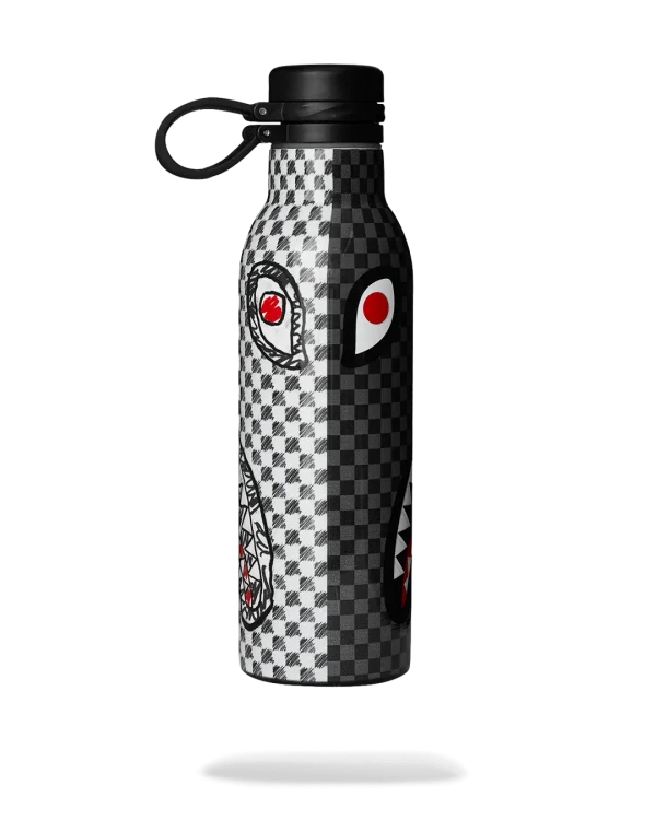 DOODLE CHECK SPLIT WATER BOTTLE