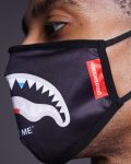 BITE ME SHARK (BLK) POLYESTER FACE MASK