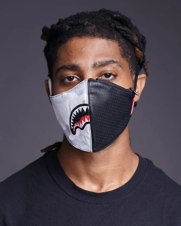DAMAGE CONTROL STASH POCKET VEGAN LEATHER FACE MASK