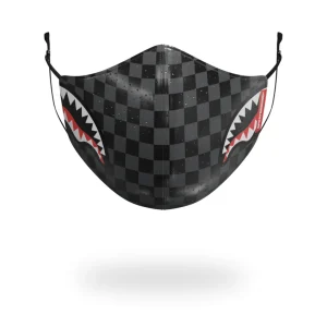 SHARKS IN PARIS (GRAY) VEGAN LEATHER FACE MASK