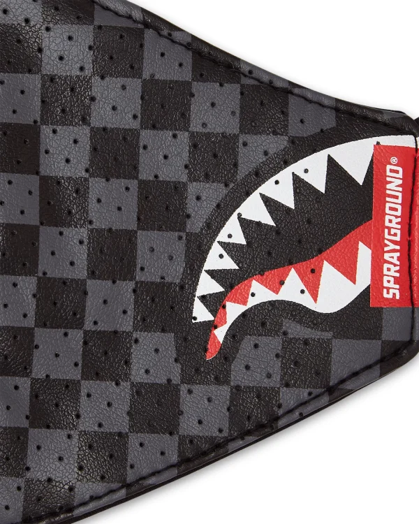 SHARKS IN PARIS (GRAY) VEGAN LEATHER FACE MASK
