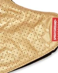 GOLD MONEY PATTERN VEGAN LEATHER FACE MASK