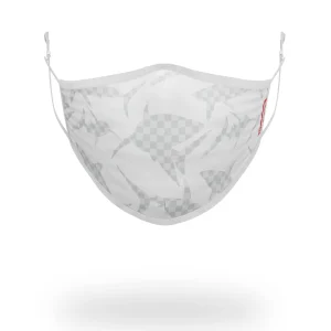 SHARK CHECK (WHITE) FACE MASK