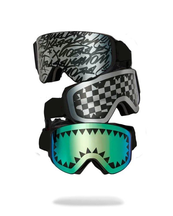 THE STREET MOUNTAIN SKI GOGGLES (INTERCHANGEABLE 3 LENSES)