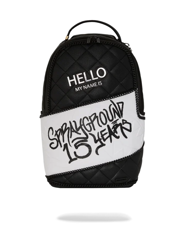 HELLO MY NAME IS 15 YEARS QUILTED BACKPACK (SUPER RARE)