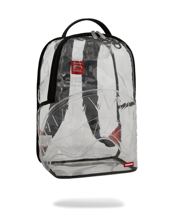 100% CLEAR BACKPACK - SHARK CENTRAL