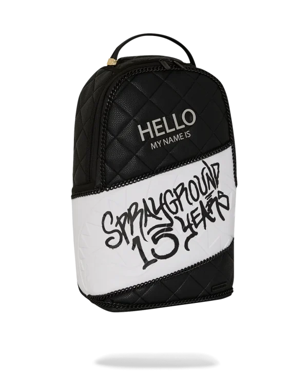 HELLO MY NAME IS 15 YEARS QUILTED BACKPACK (SUPER RARE)