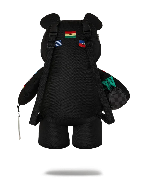 JAMES FIRST CLASS GLOBAL FLAGS MONEYBEAR BACKPACK