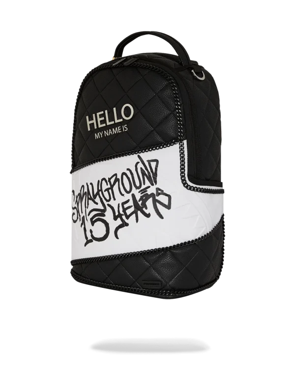 HELLO MY NAME IS 15 YEARS QUILTED BACKPACK (SUPER RARE)