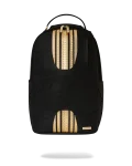 GOLD AND BLACK RACING STRIPES BACKPACK