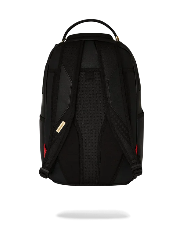 GOLD AND BLACK RACING STRIPES BACKPACK