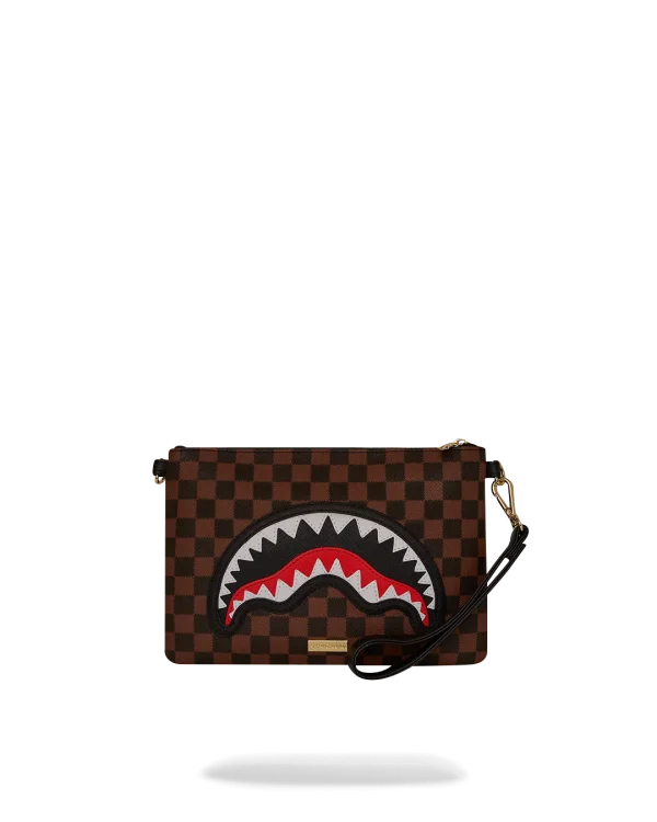 SAWTOOTH SHARKS IN PARIS CROSSOVER CLUTCH