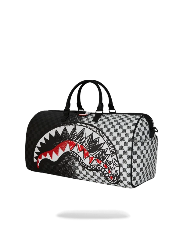 SCRIBBLE DRIBBLE CHECK DUFFLE