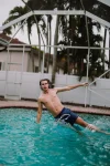 MIDNIGHT MAGIC SHARKS IN PARIS SWIM SHORTS