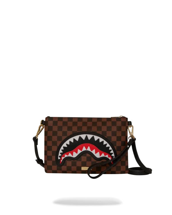 SAWTOOTH SHARKS IN PARIS CROSSOVER CLUTCH