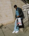 BAG ON BAG OPTICAL ILLUSION SHARKS IN PARIS BACKPACK