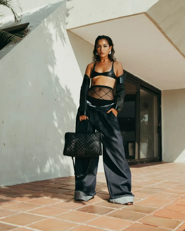 MIDNIGHT CHATEAU MINI PYRAMID DUFFLE
