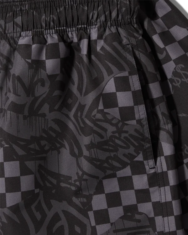 3AM CHECK SWIM SHORTS