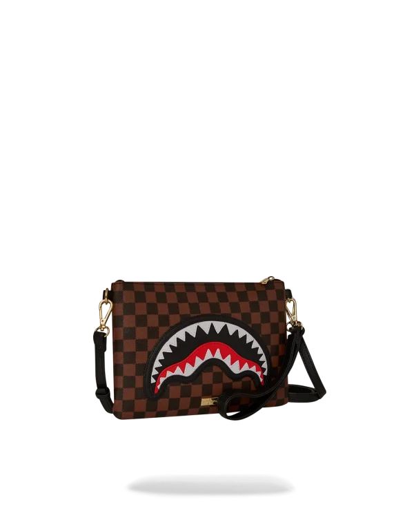 SAWTOOTH SHARKS IN PARIS CROSSOVER CLUTCH