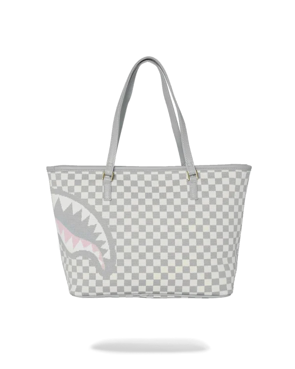 KNIT SHARKS IN PARIS IN CREAM TOTE
