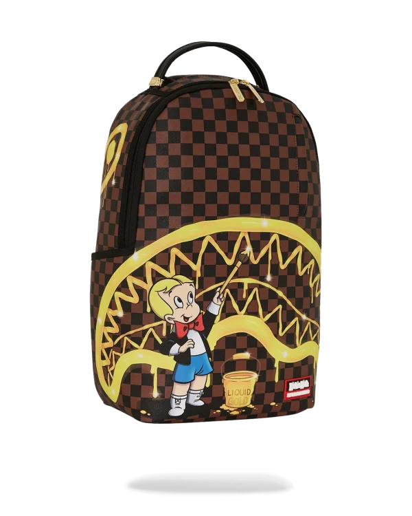 RICHIE RICH PAINT THE SHARK GOLD BACKPACK