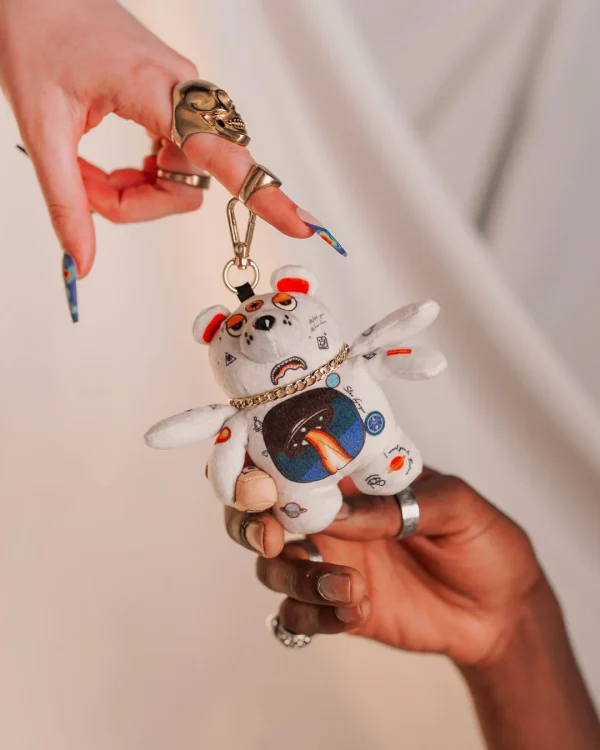 SPACED OUT BEAR KEYCHAIN