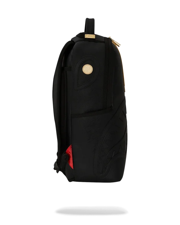 GOLD AND BLACK RACING STRIPES BACKPACK