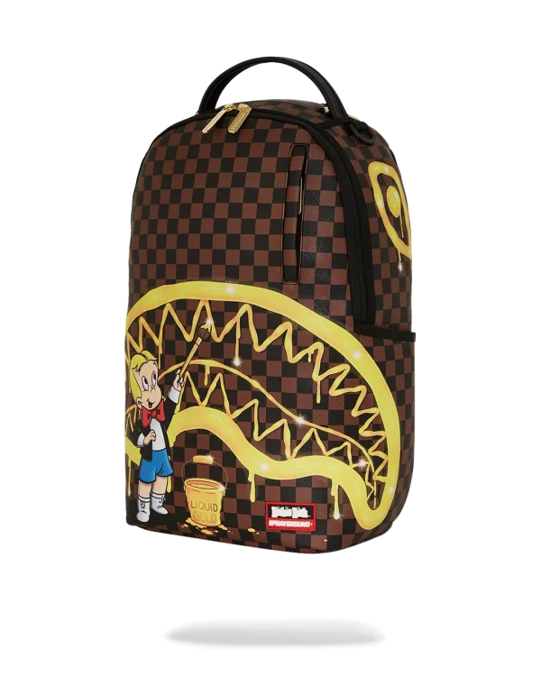 RICHIE RICH PAINT THE SHARK GOLD BACKPACK