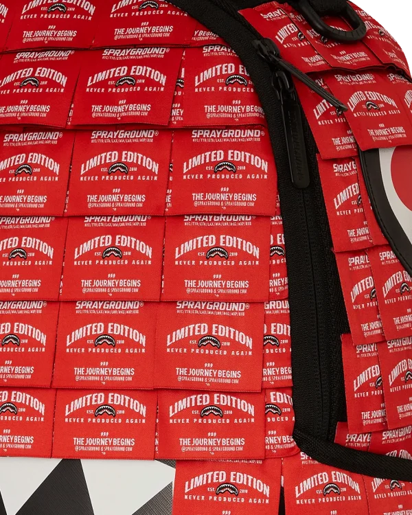MADE OF WOVEN LABELS SHARK BACKPACK