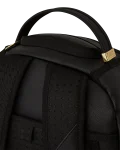 GOLD AND BLACK RACING STRIPES BACKPACK