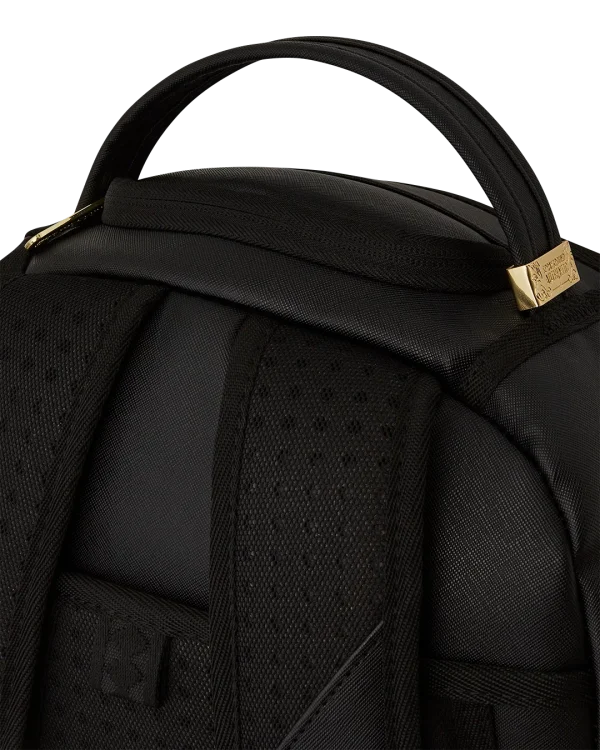GOLD AND BLACK RACING STRIPES BACKPACK