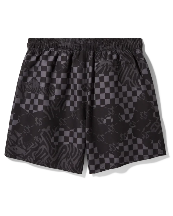 3AM CHECK SWIM SHORTS