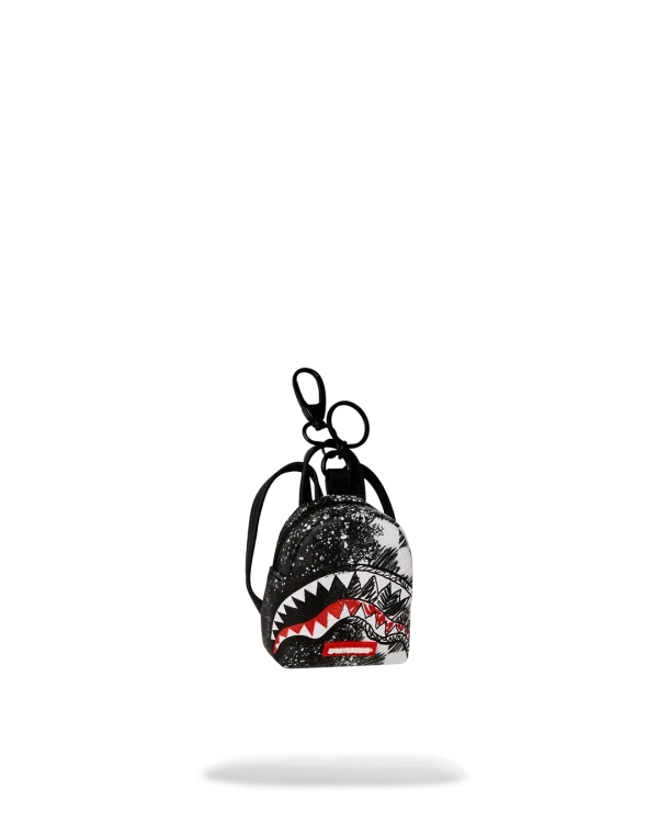 SCRIBBLE DRIBBLE CHECK BACKPACK KEYCHAIN