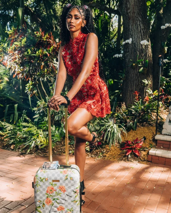 A.I. AFRICAN INTELLIGENCE ELEGANT ENERGY SHARKITECTURE CARRY-ON LUGGAGE - SANDFLOWER COLLAB
