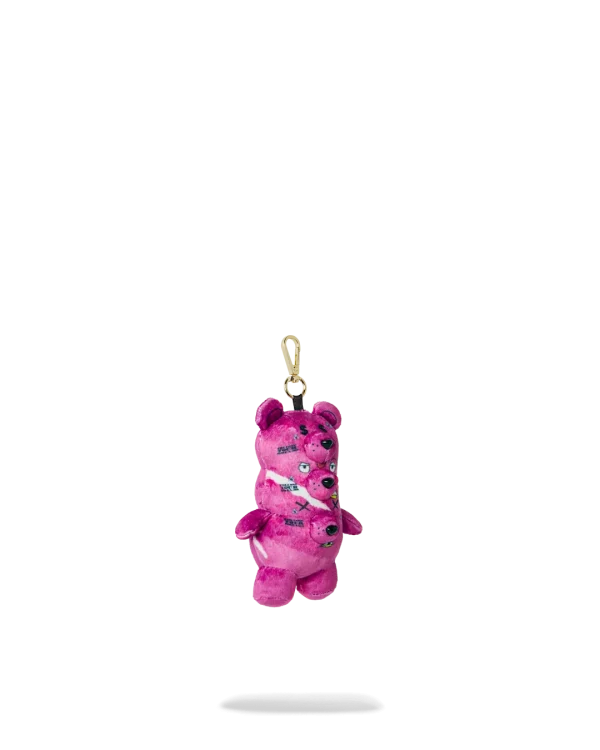 TRIPLE PINK BEAR KEYCHAIN